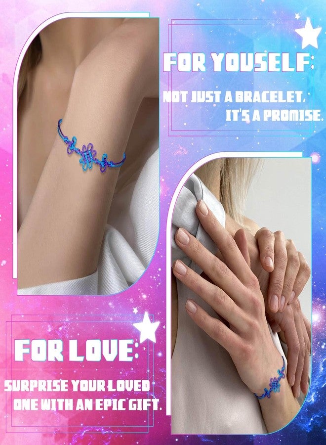 Rasonus Kpop Adjustable Braided Rope for Women Handmade Friendship String Bracelets Set, Demon Matching Couple Bracelets Gifts for Birthday Christmas Anniversary Valentines Day, Korean Knot Bracelet - Image 4
